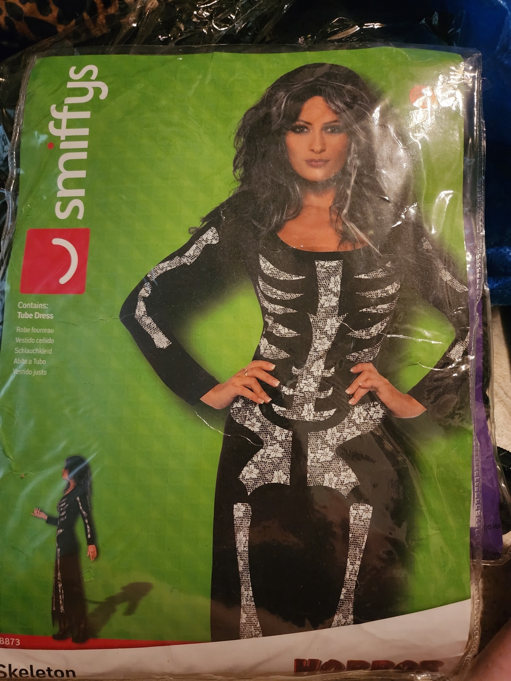 Smiffys Women's Black Skeleton Tube Dress